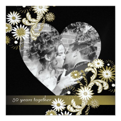 Dancing Daisies/ Golden Anniversary Personalized Invites