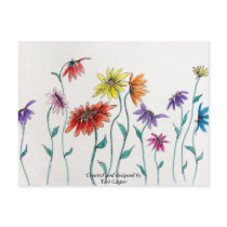 Dancing Daisy Postcard postcards
