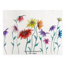 Dancing Daisy Postcard postcards