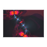 Dancing Devas – Violet & Salmon Sight Stretched Canvas Print