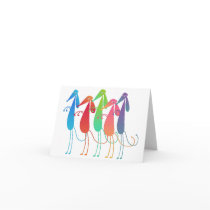 Dancing Dogs Conga Line Notecards