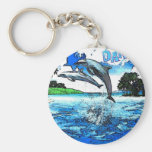 Dancing Dolphins Art Dance Key Chain