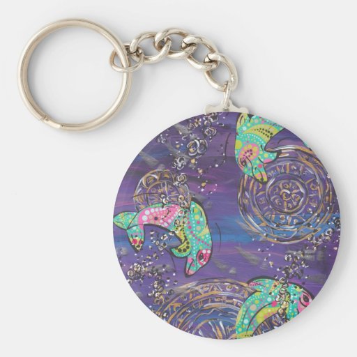 Dancing Dolphins Keychain