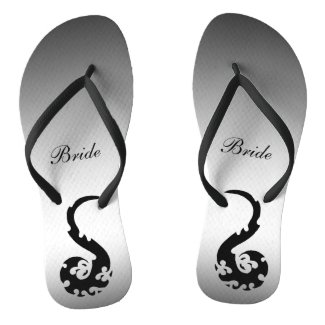 Dancing Dragon Bridal Wedding Flip Flops