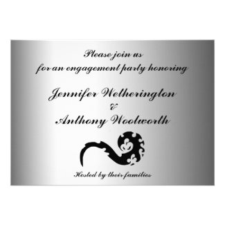Dancing Dragon Engagement Party Invitations