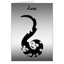 Dancing Dragon Valentine Greeting Card
