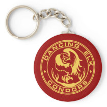 dancing elk condors keychain