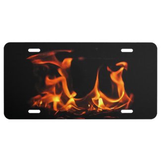 Dancing Fire License Plate