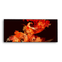 Dancing Firebirds Abstract Art #10 Envelope