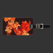 Dancing Firebirds Abstract Art Address luggage tags