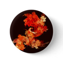Dancing Firebirds Abstract Art Button (round)