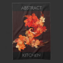Dancing Firebirds Abstract Art Kitchen Towel kitchen towels