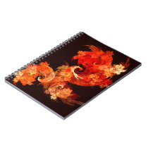 Dancing Firebirds Abstract Art Notebook