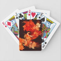 Dancing Firebirds Abstract Art playing cards