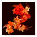 Dancing Firebirds Abstract Art Print print