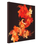 Dancing Firebirds Abstract Wrapped Canvas Print