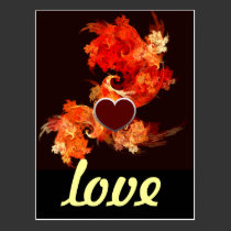 Dancing Firebirds Love Postcard postcards
