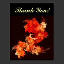 Dancing Firebirds Thank You Postcard postcards