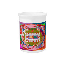 Dancing Flowers - Dance Floor Drink Pitchers