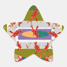 Dancing Flowers - Dance Floor Star Sticker