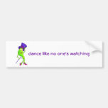 Dancing Frog with Purple Hat Bumper Sticker