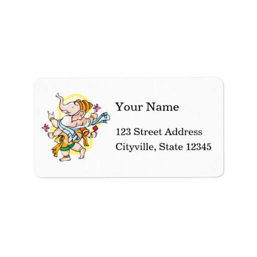 Dancing Ganesha Personalized Address Labels
