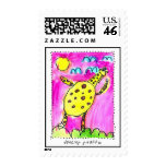 dancing Giraffe Postage Stamps