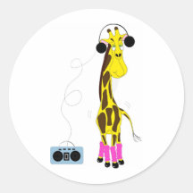 Dancing Giraffe Sticker