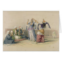 Dancing Girls at Cairo, from 'Egypt and Nubia' Greeting Cards
