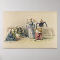 Dancing Girls at Cairo, from 'Egypt and Nubia' Posters