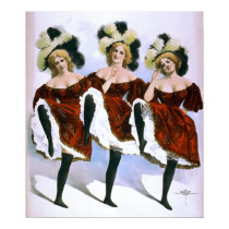 DANCING GIRLS VAUDEVILLE  1899 POSTERS