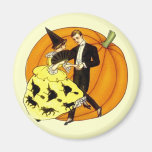 Dancing Halloween Couple Refrigerator Magnet