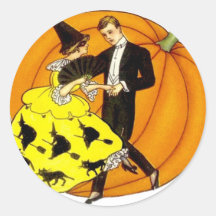 Dancing Halloween Couple Stickers