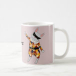Dancing Harlequin Bunny Customizable Mug