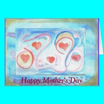 Dancing Hearts Happy Mother's Day Card cards