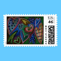 Dancing Hearts postage