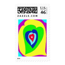 Dancing Hearts Postage Stamps
