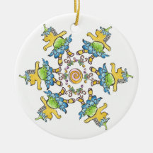 Dancing Hedgehogs Ornament