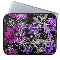 Dancing Hibiscus Hawaiian Neoprene Wetsuit Laptop Computer Sleeves