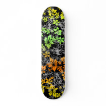 "Dancing Hibiscus" Skateboard in Lime