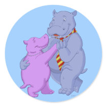 Dancing Hippo Tango Sticker