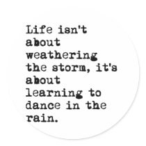 Dancing in the Rain Round Sticker