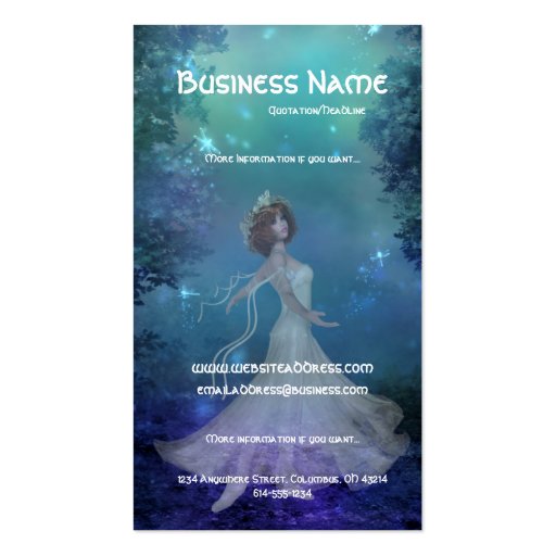 Dancing in the Woods Business Card (front side)
