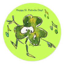 Dancing Irish Shamrock n Roll 11 Sticker by zooogle Dancing Irish Shamrock n Roll 11 Sticker