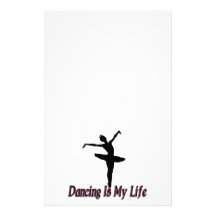 Dancing Is My Life Customized Stationery