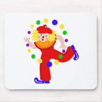 Dancing Juggler Clown Mouse Pads