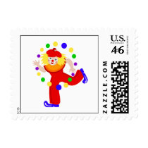 Dancing Juggler Clown Stamps