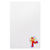 Dancing Juggler Clown Custom Stationery