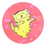 Dancing Kitten In Red Room stickers