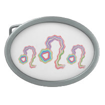 Dancing Leo Team Oval Belt Buckles
